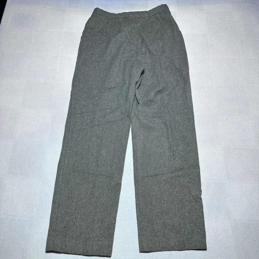 Vintage Pendleton Virgin Wool Flannel Pants Womens‎ 10 Gray Lined Straight Leg